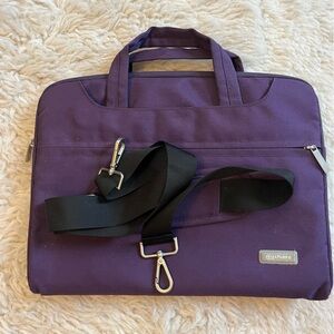 Purple Laptop Bag with Black Strap